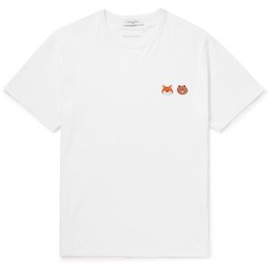 Maison Kitsuné - LINE FRIENDS Logo-Appliquéd Cotton T-shirt size xs